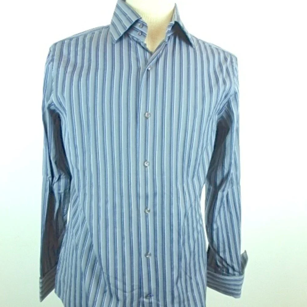 BANANA REPUBLIC Stripe french cuff cotton SHIRT M